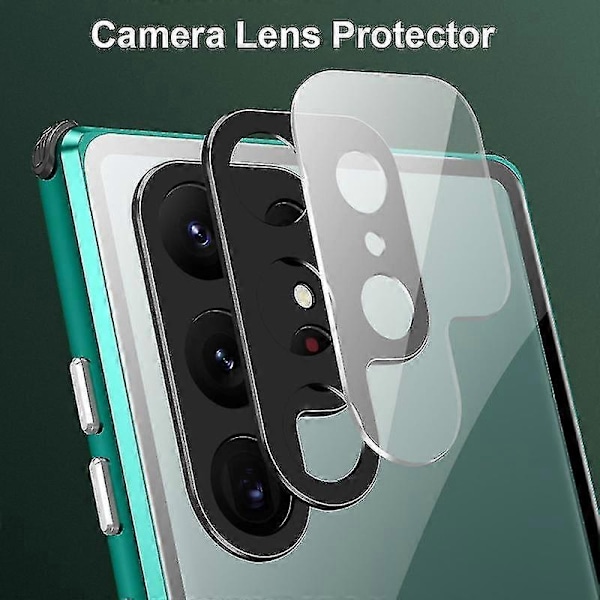 Anti-Peeping Privacy-deksel Kompatibelt med Samsung Galaxy S22 Ultra/s22, Dobbeltsidig Herdet Glass Magnetisk Deksel - Perfekt Green For Galaxy S22
