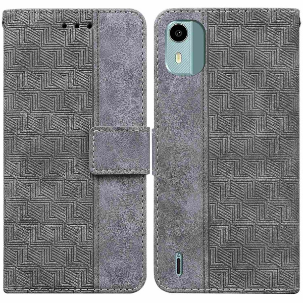 präglad phone case för Nokia C12 - Perfet Grey