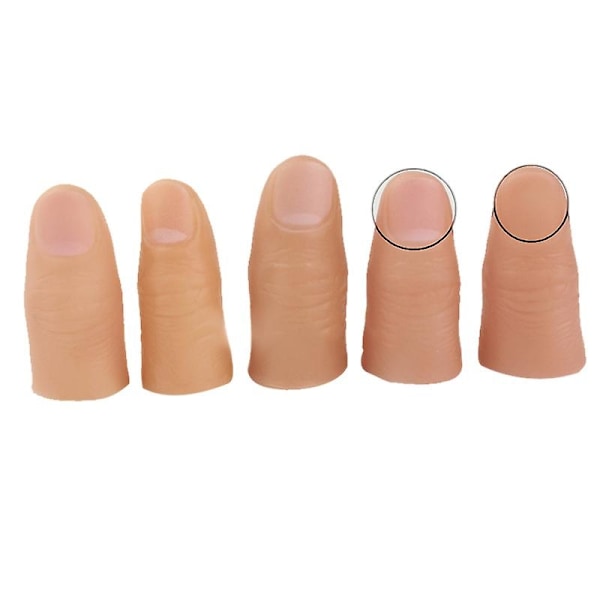 5 stk. Finger Trylletrick Falsk Blød Tommelfingerspids Close Up Scene Show Prop Prank legetøj - Perfekt