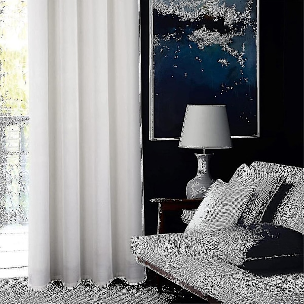 Luksuriøse termisk isolerede gardiner, tykke, solide, effektive mørklægningsgardiner - Perfekt White W 39x H 55 100cm*140cm