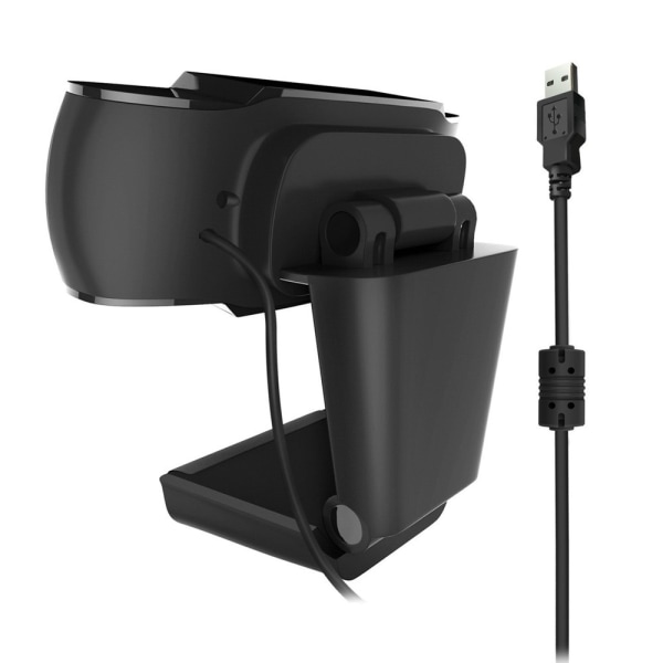 12 megapikselin HD 360 -verkkokamera USB -tietokoneen kannettava kamera - täydellinen black