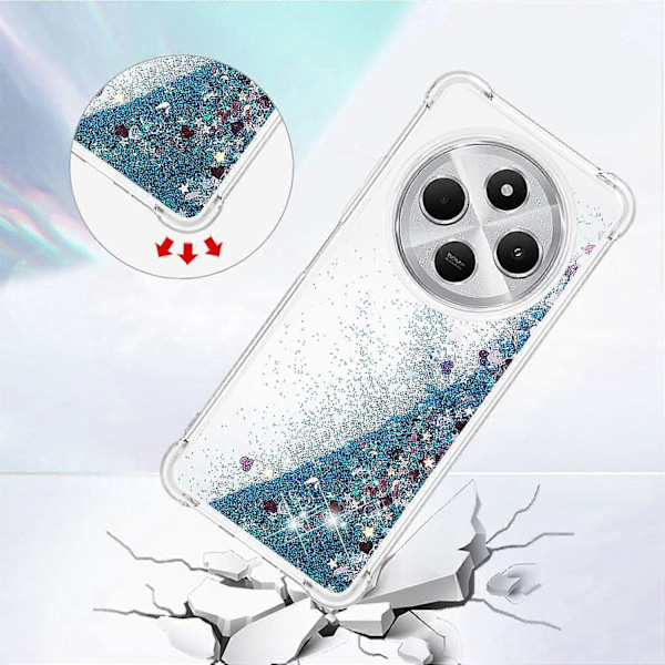 Yhteensopiva Xiaomi Redmi 14C 4G puhelinkuoren kanssa - Perfet Blue/Hearts