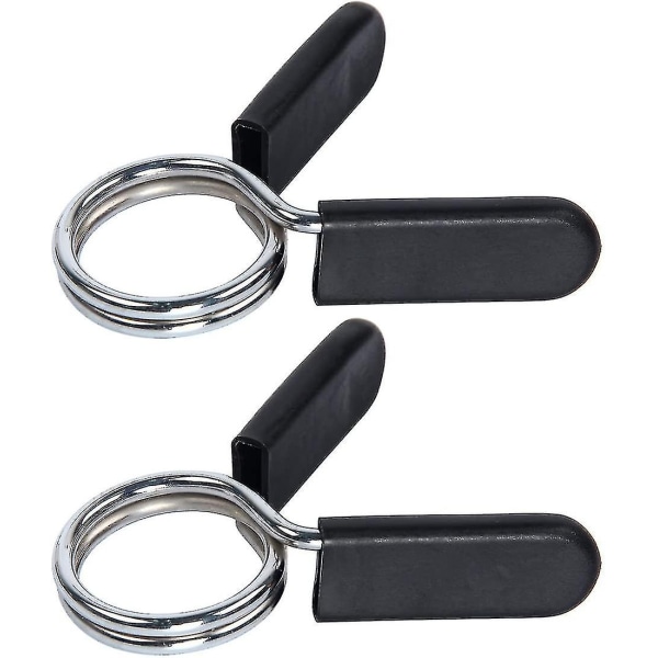 Barbell Snap Spring Clip Lock Sett med 2 - Svart - Perfet
