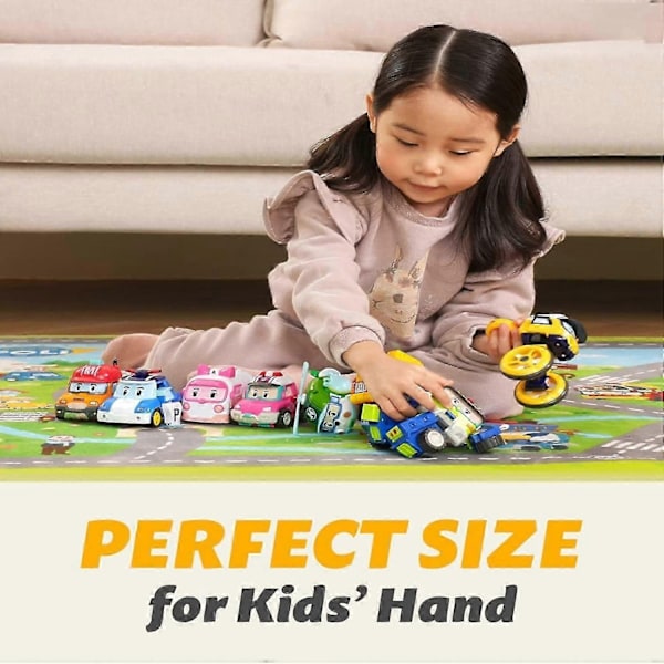 SBSG Robocar Poli Amber Transformer Robot, 4 Tommer Transformerbar Action Legetøjsfigur Køretøj Børnegaveguide, Nødvendighedskøretøjs Legesæt, Perfekt
