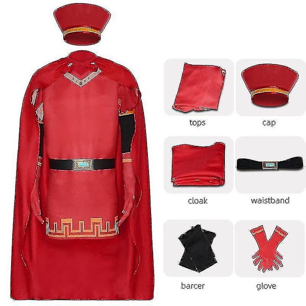 Lord Farquaad Cosplay-dräkt för vuxna och barn, Halloween-karnevaldräkt 3XL