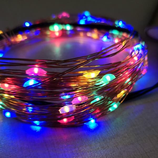2/5/10m Vattentät Koppartråd 5V USB LED Fairy String Light Bröllopsfest Dekor KAESI-Perfet Warm White 2M