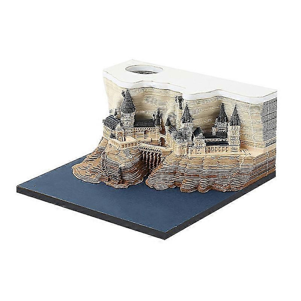 Skrivbords kalender med LED-lampor, 2024 kalender memoblock, kreativ skrivbords kalender DIY anteckningsblock, 3D konst kalender pappersutskärning - YuJia - Perfet 1