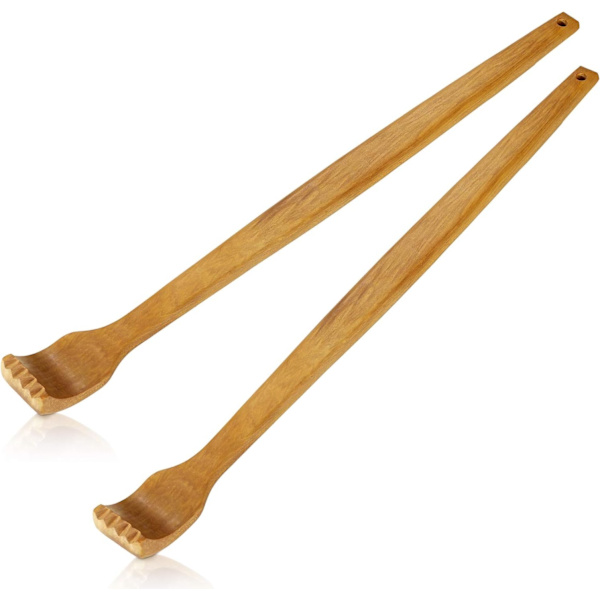 Wooden Back Scratcher Håndholdt Manuel Ryg Massager Lang Ryg - Perfet