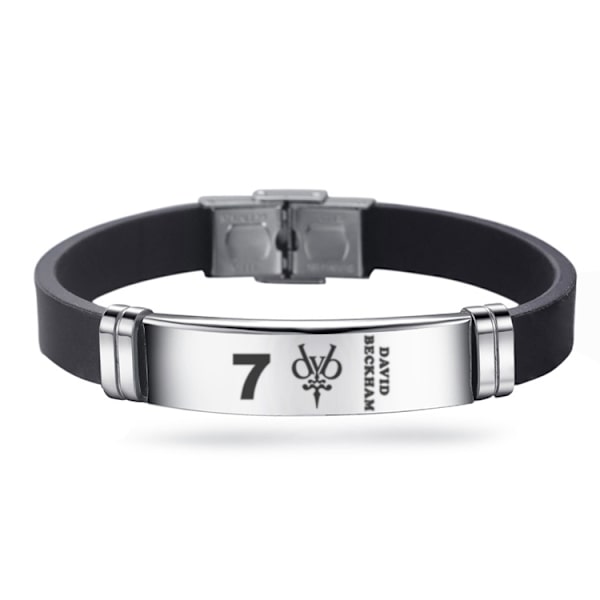2 Miami Football Club Sports Silikone armbånd i rustfrit stål- Perfet Beckham