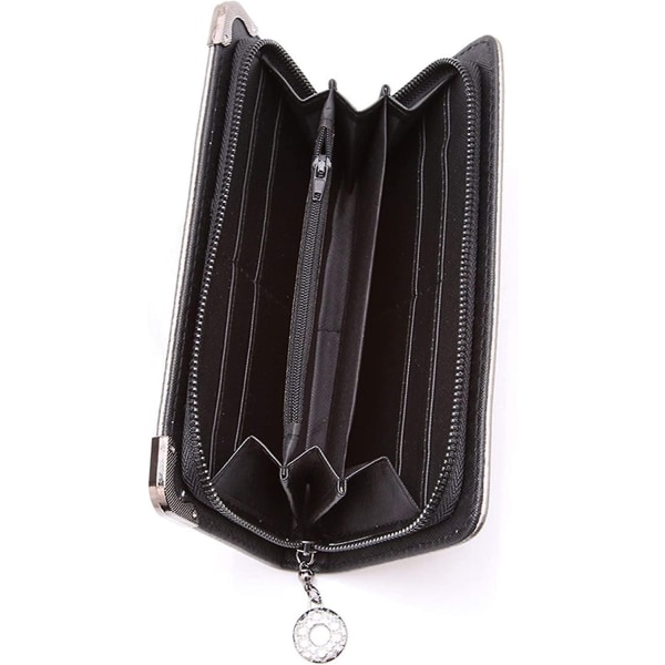 Kvinnor Long Skull Portmonnäer Gotisk Handväska För Kvinnor Pu Läder Clutch Plånboksväska Skull Handväska Presenter För Damer, - Perfet