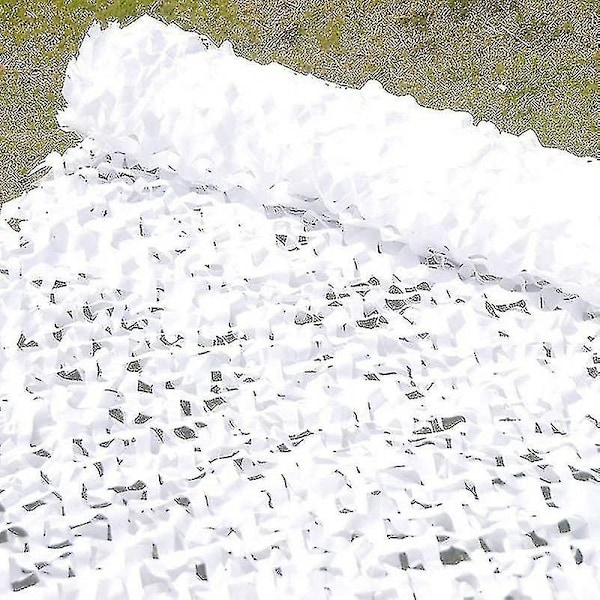 Camo Netting Solskærm Camouflage Net Persienner Patio Mesh Net til Camping Skydning Jagt-Perfet White 3m by 4m