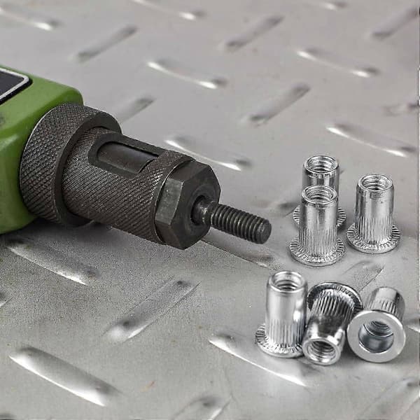 #10-32 Blindmutter, 100 stk. 304 rustfritt stål riflet flat hode gjenget innsettingsmutter for metall, plast-Perfekt