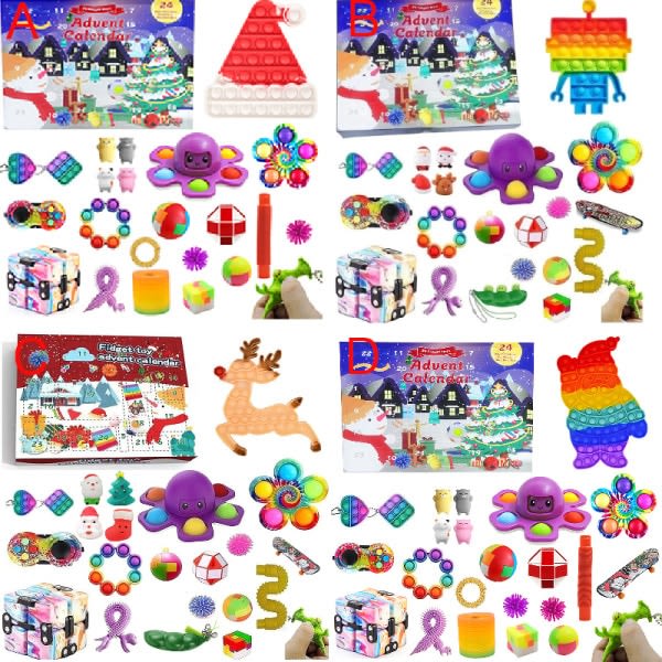 Christmas Toy Fidget Adventskalender Julleksaker - Perfet A-Christmas hat