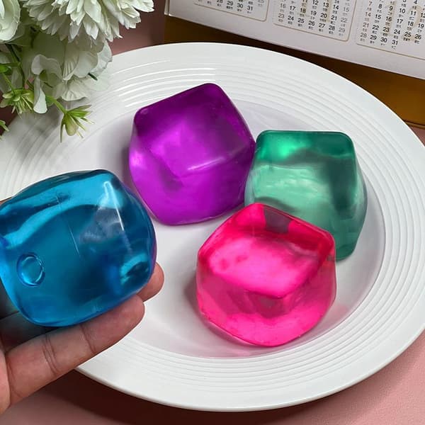 Blød, klembar stressbold – Candy Malt klemmelegetøj til at lindre angst (1 kat) [Blå] Cat [Blue]