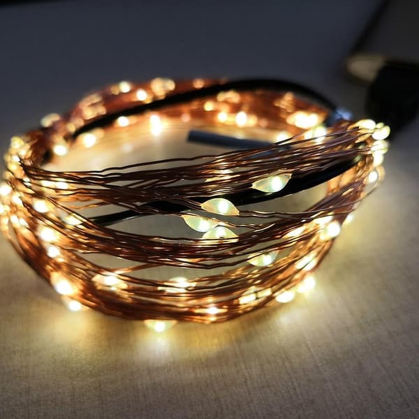 2/5/10m Vattentät Koppartråd 5V USB LED Fairy String Light Bröllopsfest Dekor KAESI-Perfet Warm White 2M