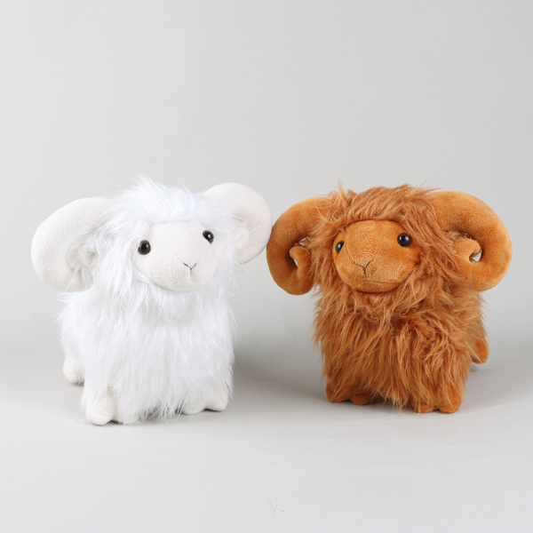 Highland Sheep Scottish highland ull leketøy imitert sauedukke - Perfet white