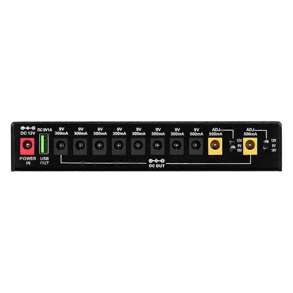 -10 Gitarr Effekt Pedal Strömförsörjning 10 Isolerade DC Utgångar/ 5V USB Utgång, Skydd Gitarr Tillbehör-Perfekt