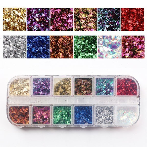 12 kameleonflak glitter i boks - Perfet