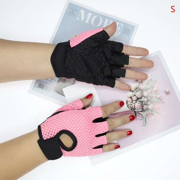 cykling fingerlösa handskar Gym Andas anti-läpp handskar - Perfet Pink S