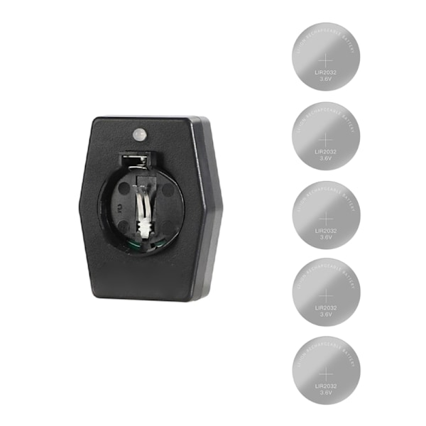 5-cell genopladelig knapcelle batteri med C-celle batterioplader Opladningsadapter til LIR2032, 2025 og 2016 batterier- Perfet Charger and LIR2032