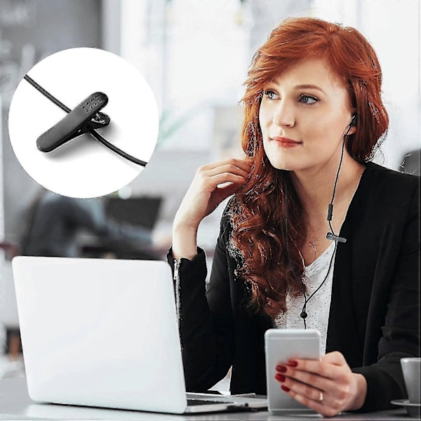 Hovedetelefonledning Klipsholder til Klipning af Hovedetelefon/Mikrofonledninger til Tøj for at Sikre Hovedetelefon/Mikrofonledninger Sort 6 Stykker - Perfet
