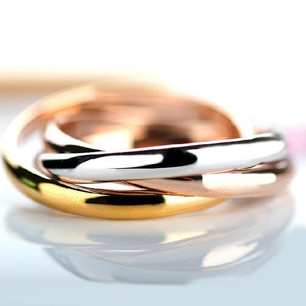 Party Women Minimalist Linked Triple Circle Sormus Korut Ystävänpäivä Lahja - Perfet 16mm