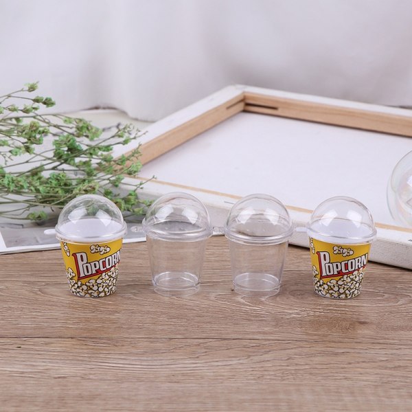 10 stk DIY oba Charms Plastkopper Miniatyrkopp med kuppellokk - Perfet B