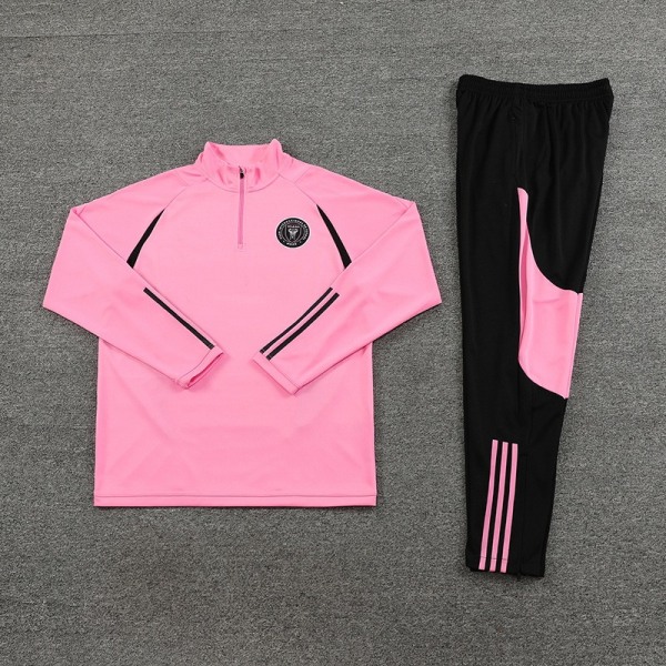 Mub- 2324 New Miami fotballdrakt nr. 10 Messi langermet fotballtreningsuniform rosa- Perfet XL