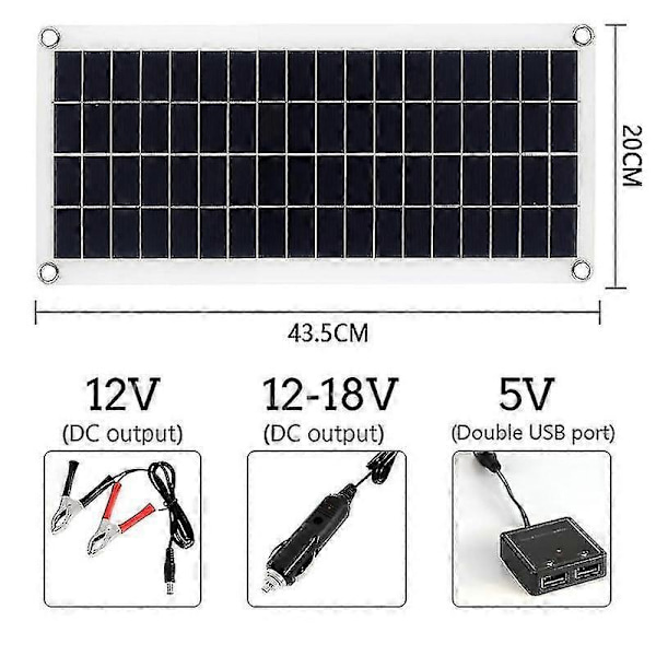 10W Solpanel Kit 12V 10A-60A Controller til Telefon RV Bil MP3 Udendørs Opladning-Perfekt with 10A Controller