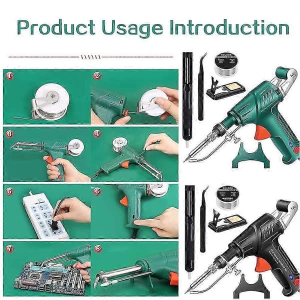 3-i-1 Svejsning, Skæring & Rustfjernelsessæt - Hurtig Opvarmning, Ergonomisk, Ideel til Begyndere & Gør-det-selv-Perfekt Black US plug