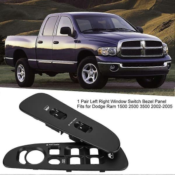 1 Par Venstre Høyre Vindusbryter Bezel Panel Passer for Dodge Ram 1500 2500 3500 2002-2005?-Perfekt