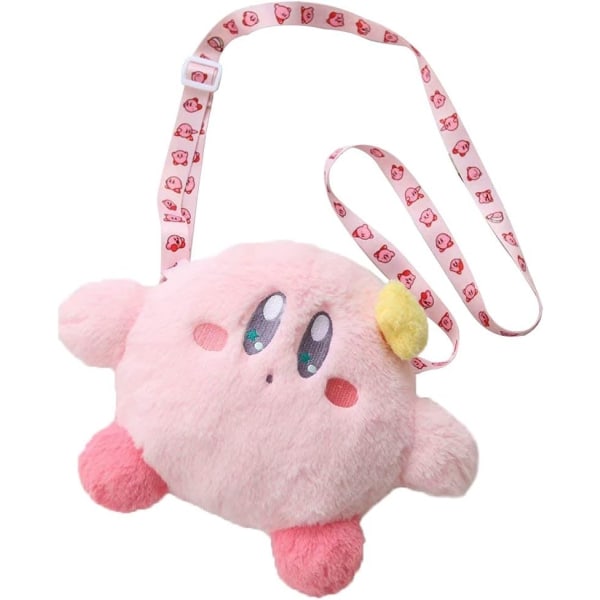 rosa tecknad plysch Kirby sminkväska Söt handväska Sh - Perfet