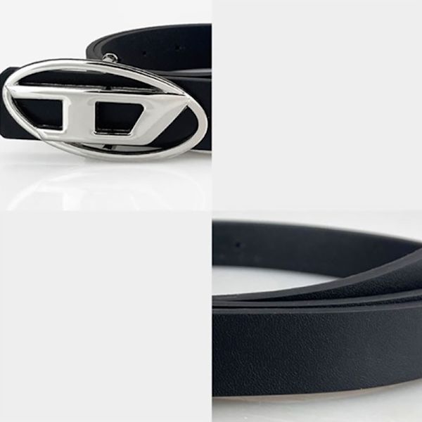 Punk Bälten För Kvinnor Flickor Mode D Bokstav Oval Metal Snap PU - Perfet A1