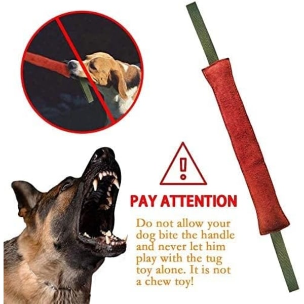 Hunddragleksak, hundträningsbettskyddsdragleksak för medelstora till stora hundar Slitstark hundavdragare med två starka handtag
