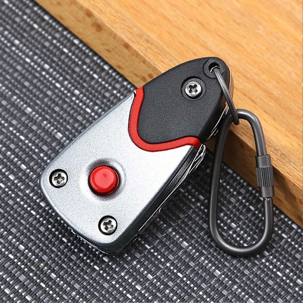 Fickkniv i rostfritt stål, mini multiverktyg, nyckelringsform, bärbar - Perfekt Gray