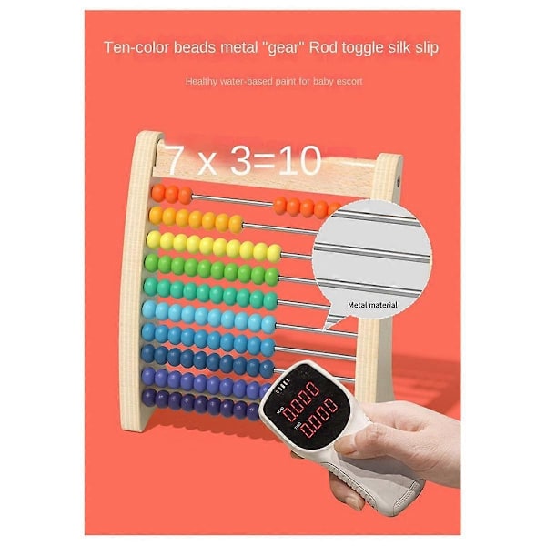 Matematisk beregningsstand addition og subtraktion genkendelsesartefakt træ abacus-Perfet