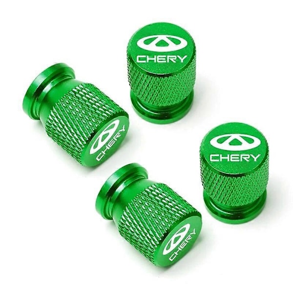 Bil Hjul Dæk Ventil Hætter Dæk Stamme Dækker Lufttæt Vandtæt Kompatibel med CHERY TIGGO 3 4 5 7 PRO 8 Biltilbehør - Motorkøretøj Hjul - Perfet Green