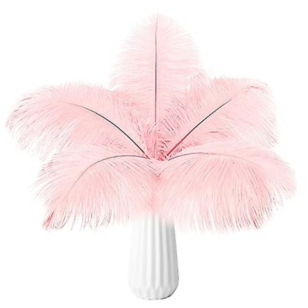 20 stk. Naturlige Strudsefjer i Bulk - Perfekt Light Pink