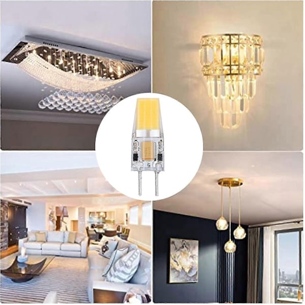 LED-pære 500lm Gy6.35 Varmt Hvit Silikon Lampeholder Taklampe 360 Stråle Pære 5w 12v-Perfet