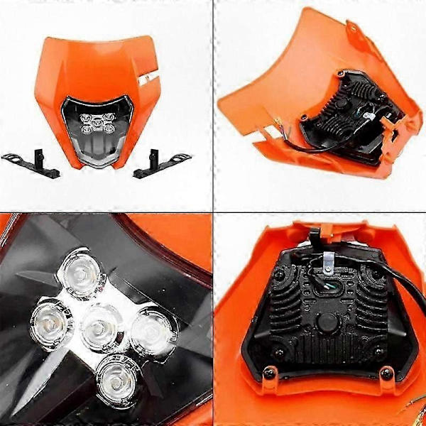 Universaali LED-ajovalolevy, yhteensopiva KTM EXC XC SX MX -maastopyörien, motocross-, supermoto- ja enduro-moottoripyörämallien kanssa 2007-2020 - Täydellinen HL101-5-2