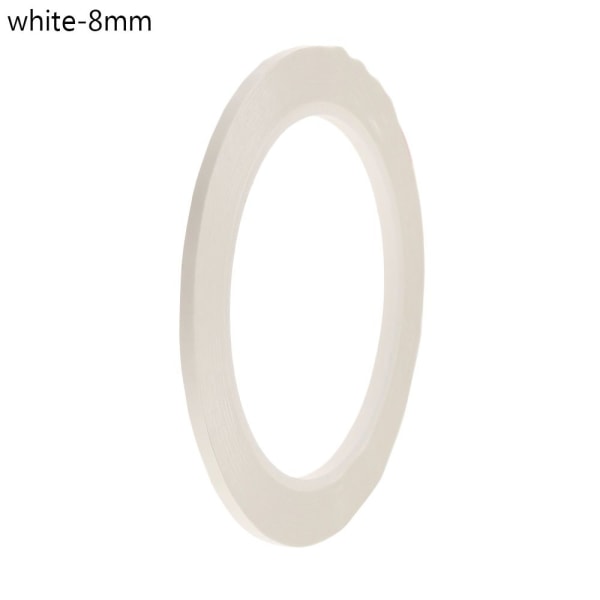 1 stk Desktop Posisjoneringstape Markeringstape HVIT 8MM hvit-Perfet white 8mm