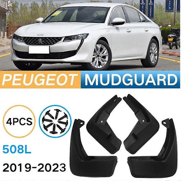 Biltillbehör för Peugeot 508 2019-2023 Stänkskydd Mud Flaps Mudguard Skydd Bildelar-Perfekt