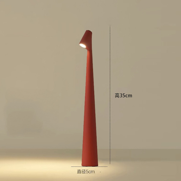 Trådløs bordlampe, oppladbar led bordlampe for innendørs utendørs bruk- Perfet 13.8 In 13.8 In Red