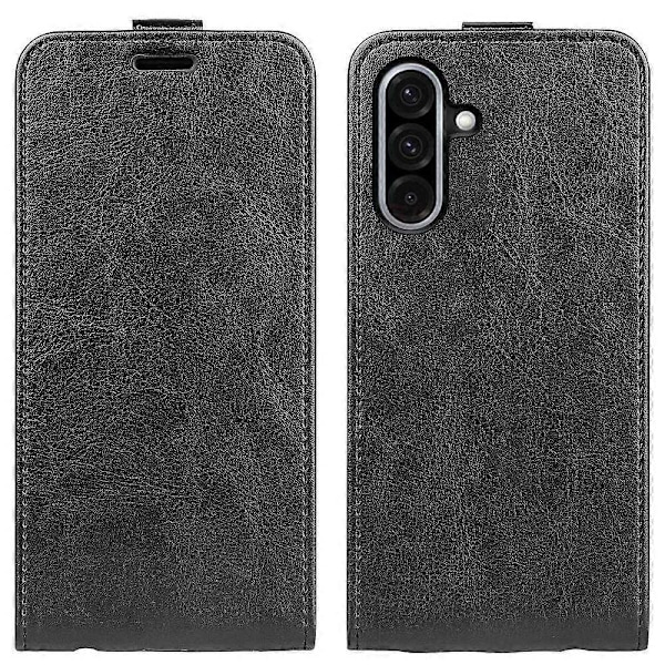 Kompatibel med R64 Textur Vertikal Flip Läder Telefonfodral-Perfet Black