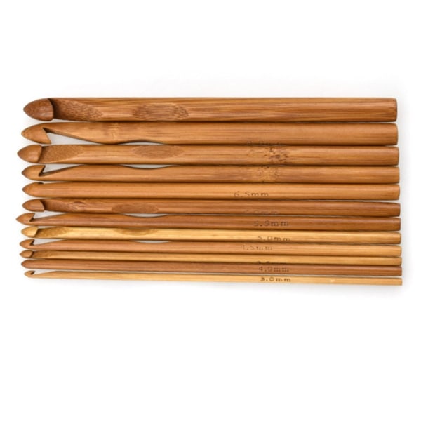 Heklenåler er laget av den høyeste kvaliteten bambus flerfarget one size - Perfet