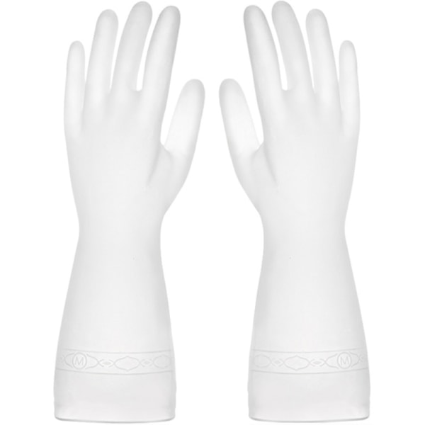Diskmaskinshandskar gummihandskar genom vanlig vit L - Perfet