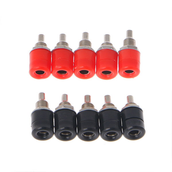 10 st isolerad säkerhet 4 mm banan hona jack Panelmonterad sockel Bonding Pole Connector- Perfet