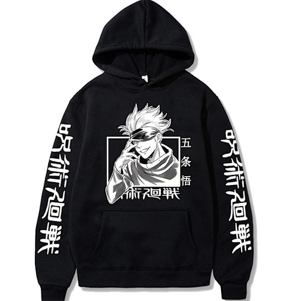 Unisex Jujutsu Kaisen Anime Hoodie med Lange Ærmer Gojo Satoru Print Sweatshirt Trøje - Perfekt 3XL