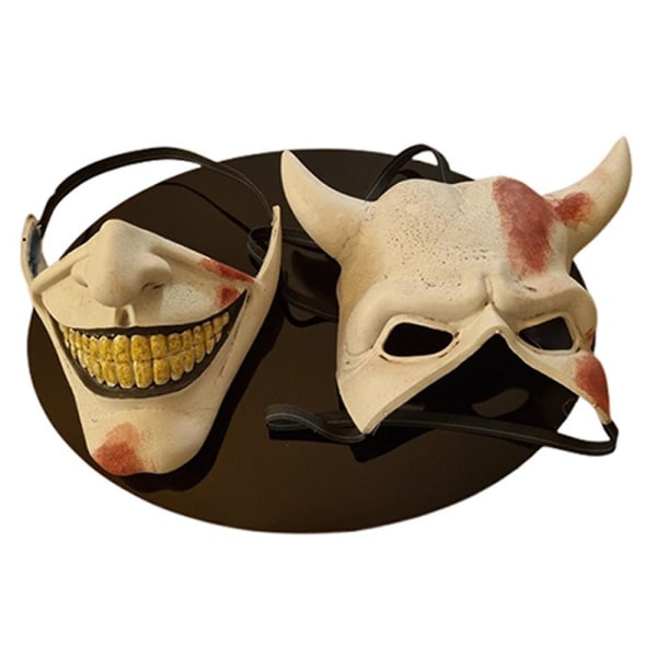 Halloween svart mobiltelefon rollespill maske maskeradefest - Perfet White