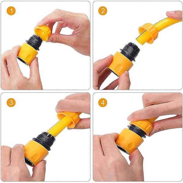 Blandingsbatteri Slangekobling, Bland Nemt Varmt & Koldt Vand, Slangeende Hurtigkobling, 2 I 1 Gevindhane Kobling, Y Splitter Kobling, Udendørs - Perfekt